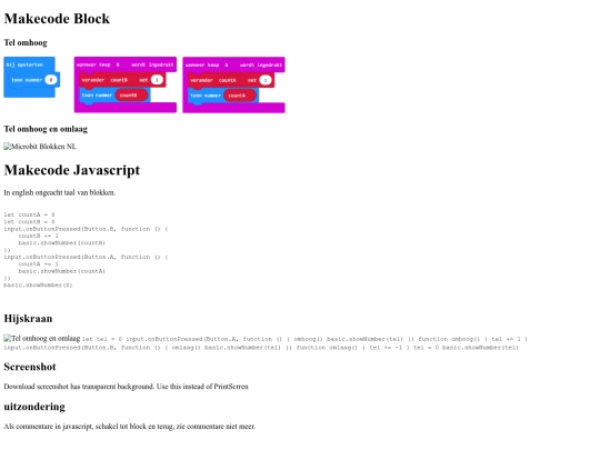 ComputerWereld/projects/microbit/javascriptNotes screenshot