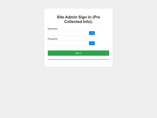 admin screenshot