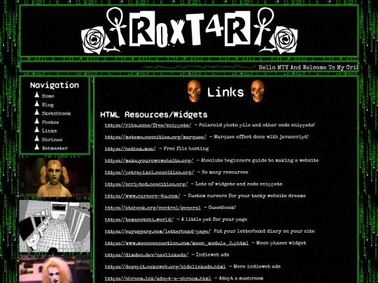 links screenshot