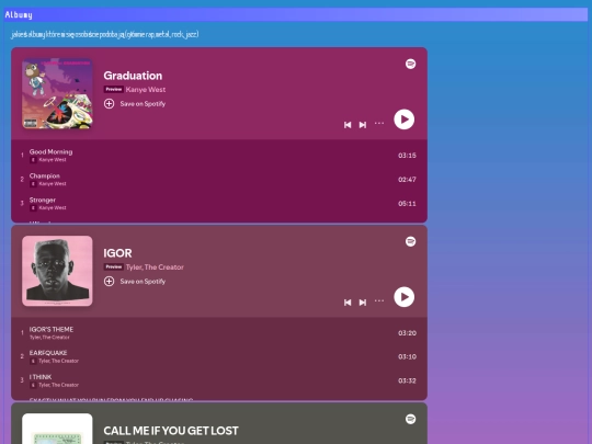 albumy screenshot