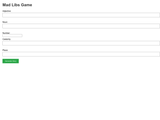 madlibs screenshot