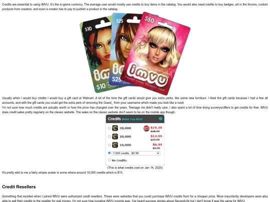 IMVU/fcredits screenshot