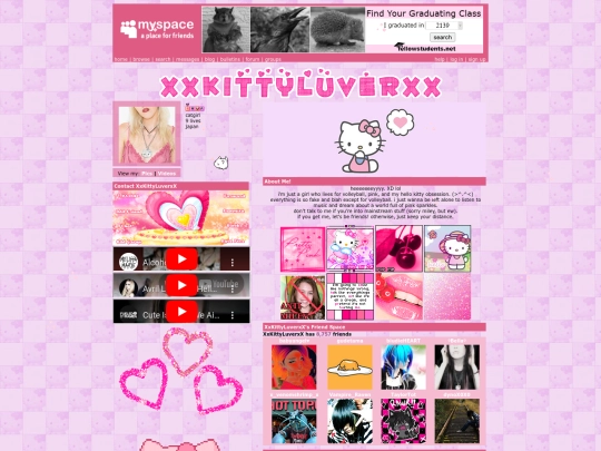 Myspace/XxKittyLuverxX screenshot