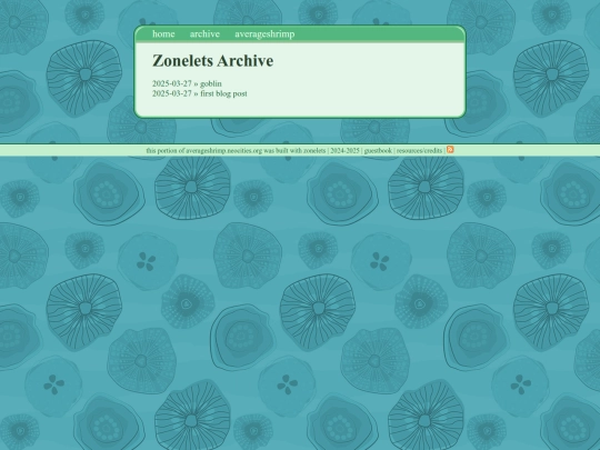 blog/archive screenshot
