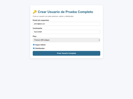 Crearusuario screenshot