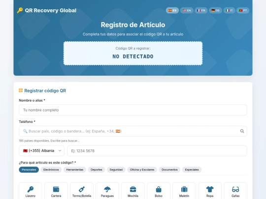 registroqr screenshot