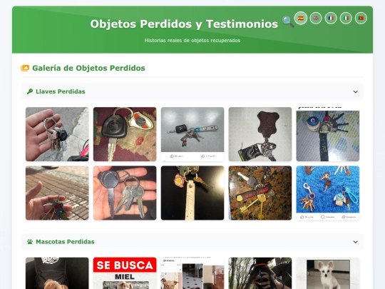 testimonios screenshot