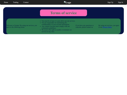 terms screenshot