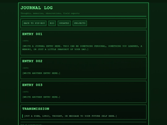 journal screenshot