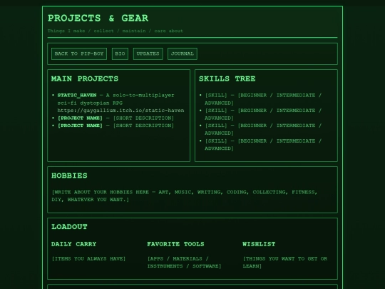 projects screenshot