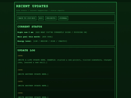 updates screenshot