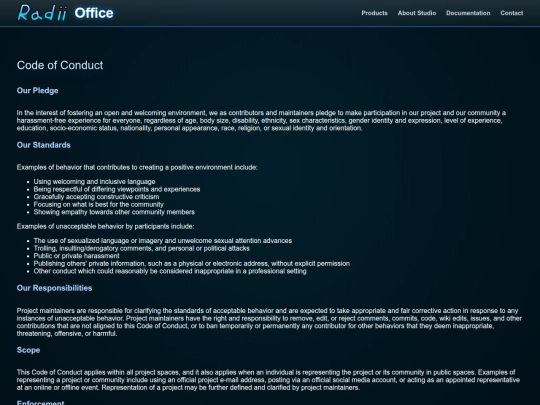 code-of-conduct screenshot