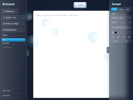 writeout screenshot