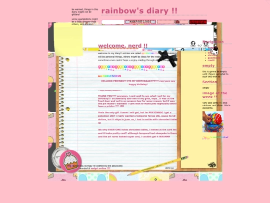 diary screenshot