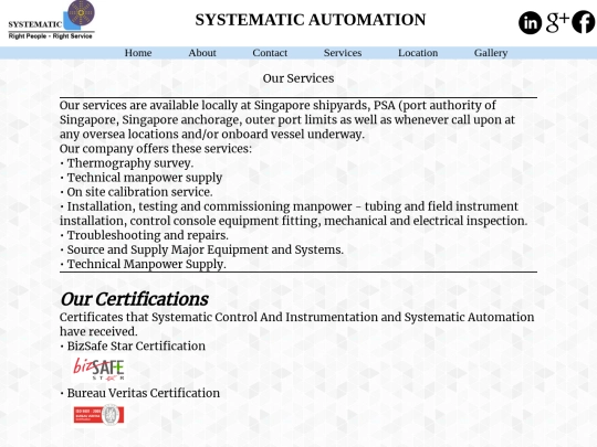 services screenshot