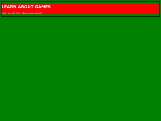 Games screenshot