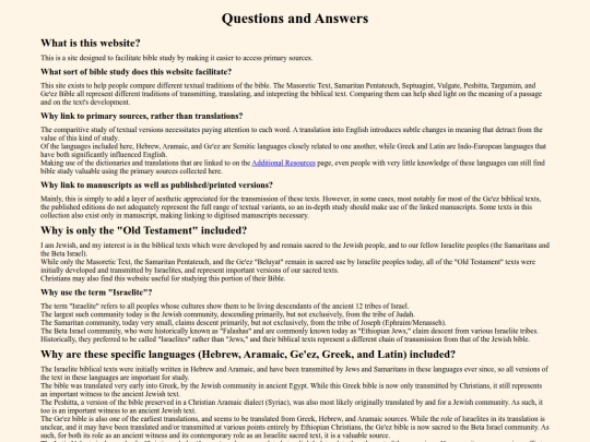 FAQ screenshot