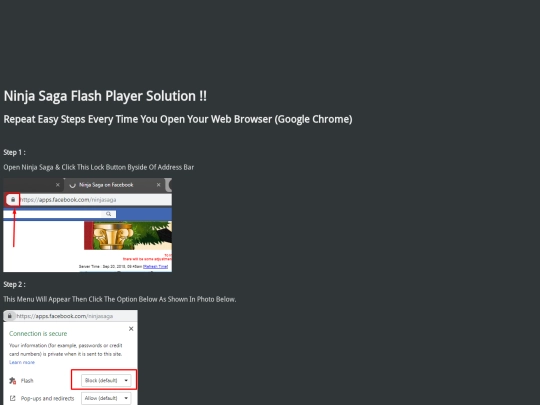 ninjasagaflashsolution screenshot