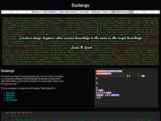 modern/esolangs screenshot