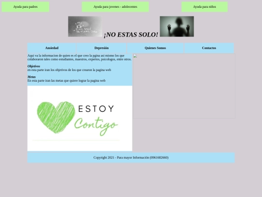 Ansiedad y Depresión/Html/quienessomos screenshot