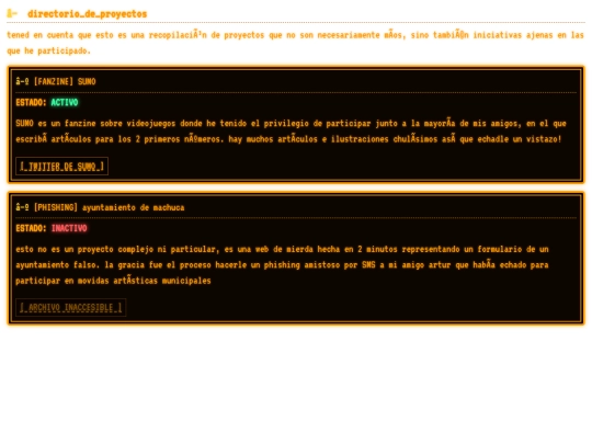 projects screenshot