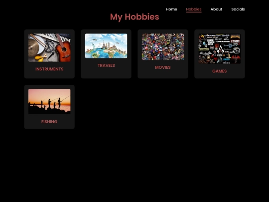 hobbies screenshot