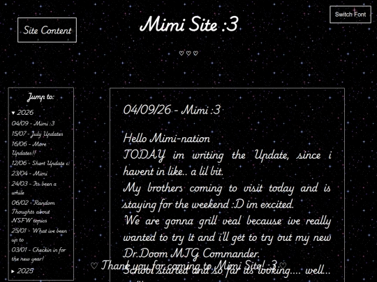 Blog screenshot