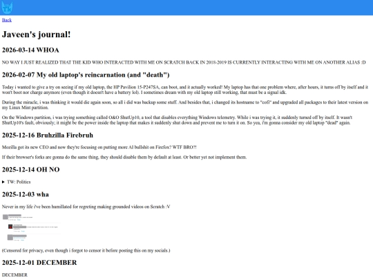 m/journal screenshot