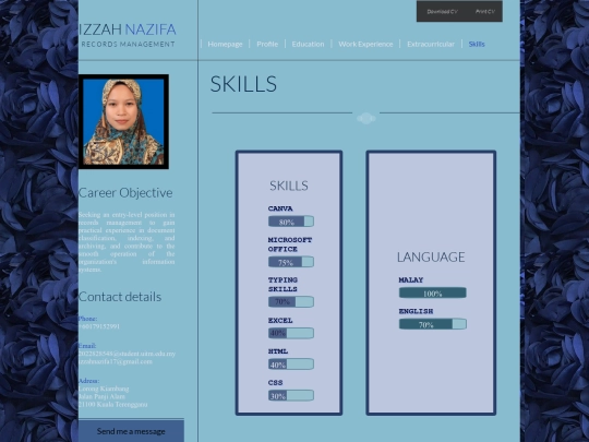 skills screenshot