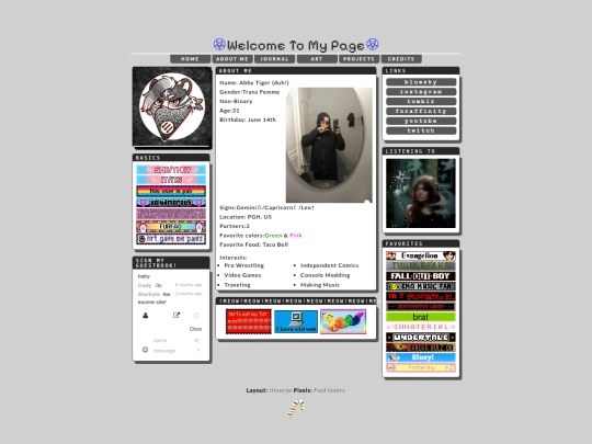 about-me screenshot