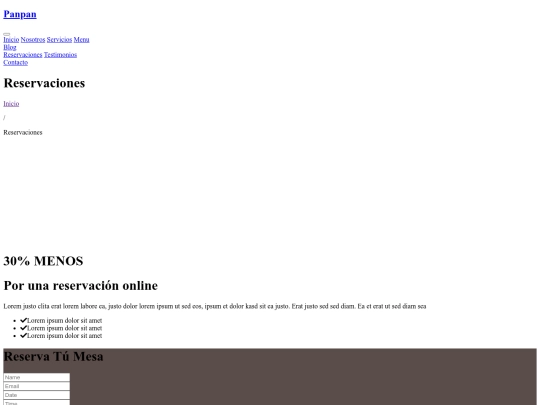 reservation screenshot