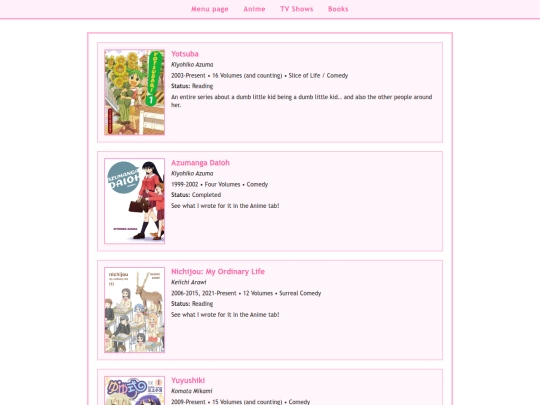 showsbooks/manga screenshot
