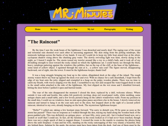 fiction/raincoat screenshot