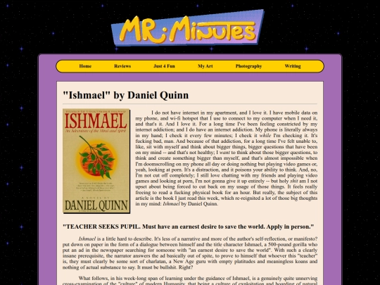 reviews/ishmael screenshot