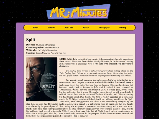 reviews/split screenshot