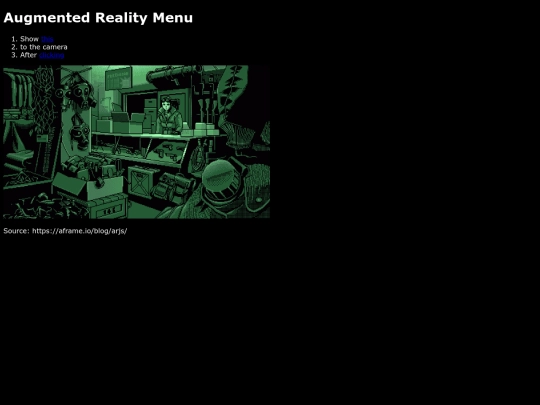 arapp/menu screenshot