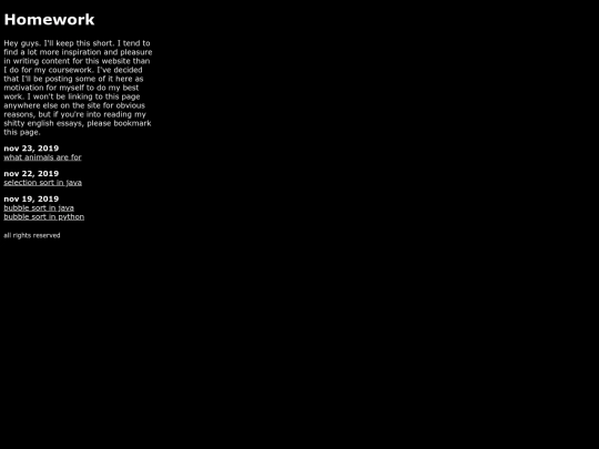 homework screenshot