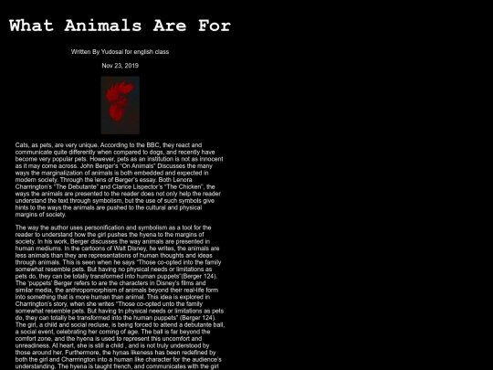 homework/whatAnimalsAreFor screenshot