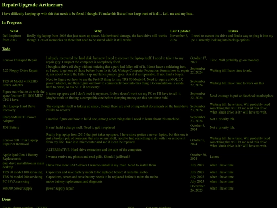 repairs screenshot