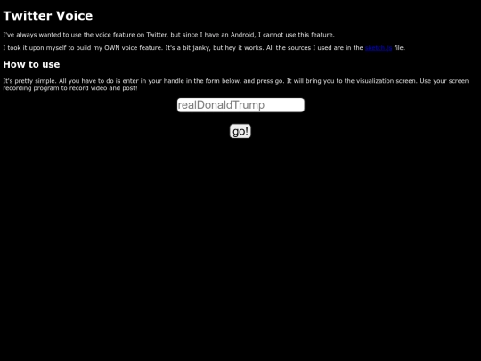 twittervoice screenshot