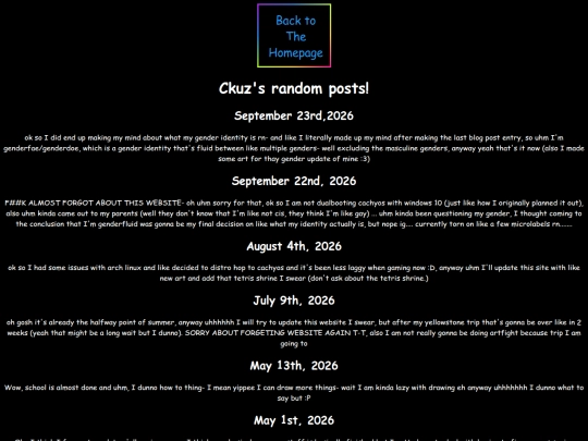 Blog screenshot