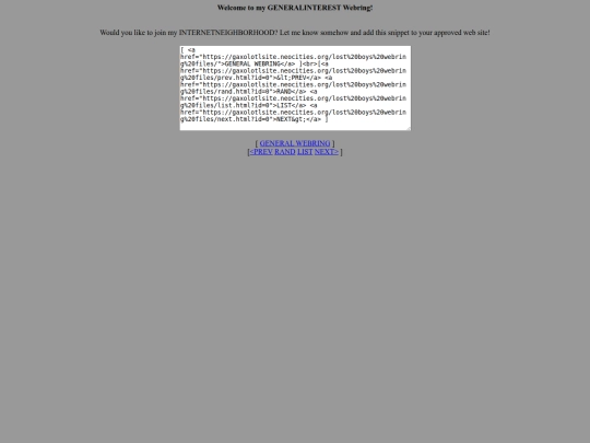 lost boys webring files screenshot