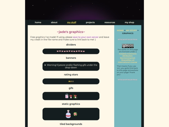 my-stuff/graphics screenshot
