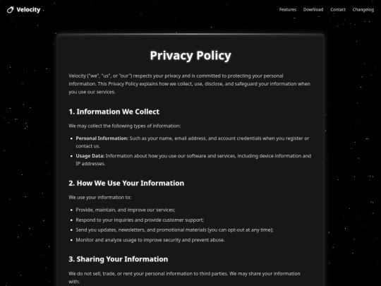 Veon_Management/legal/privacy screenshot