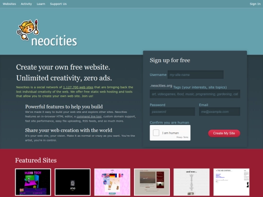 sign/neocities screenshot