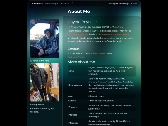 about-me screenshot