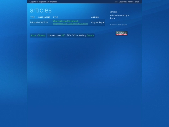 articles screenshot