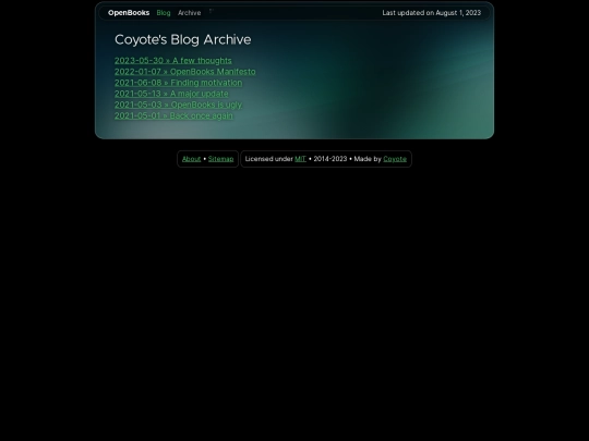 blog/archive screenshot