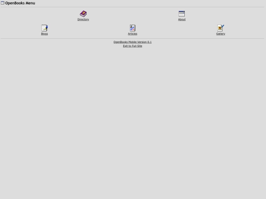 timewarp/xp/mobile/menu screenshot