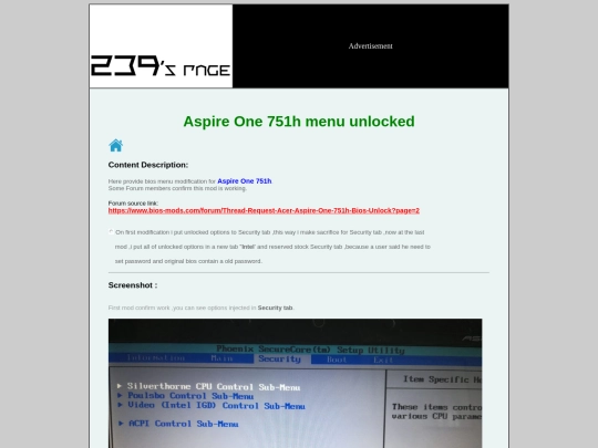 unlock/AO751h/main screenshot